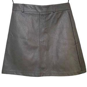 LF x E Lady Gray Faux Leather Mini Skirt Size AU 10